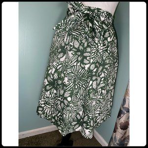 H&M Tropical Midi Skirt